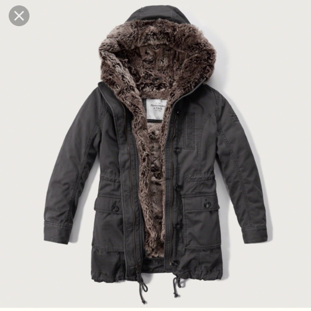 Abercrombie and Fitch faux fur parka
